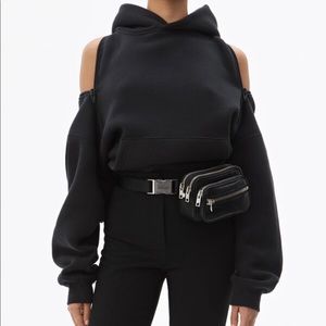 ISOOO Alexander Wang Zip Shoulder Hoodie